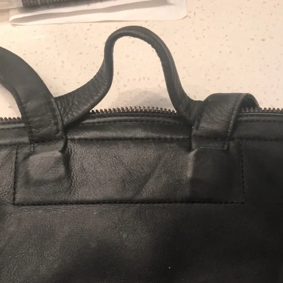 Black leather Backpack - Picture 12 of 12